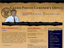 Tablet Screenshot of caddocoroner.com